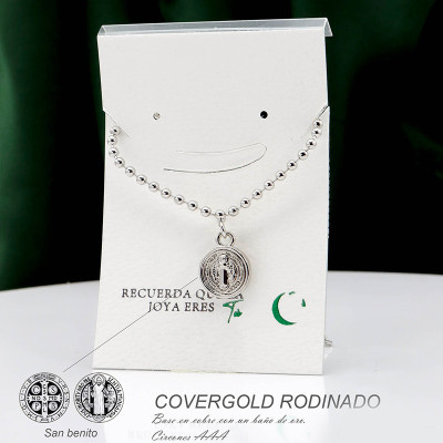 Set de san Benito en covergold Rodinado