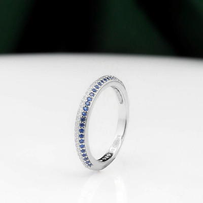 Anillo en plata ley 925 con baño en rodio