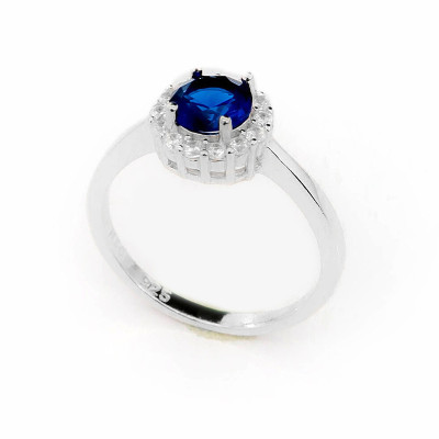 Anillo en plata ley 925 con baño en rodio