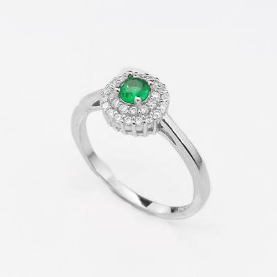 Anillo en plata ley 925 con baño en rodio