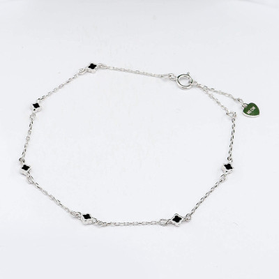 Pulsera en plata ley 925 con baño en Rodio