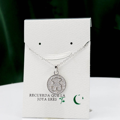 Set en plata ley 925 con baño en Rodio