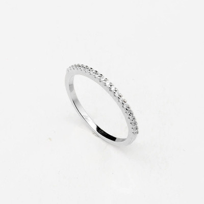 Anillo en plata ley 925 con baño en rodio