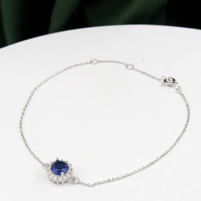 Pulsera en plata ley 925 con baño en Rodio