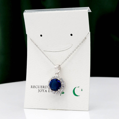 Set en plata ley 925 con baño en Rodio