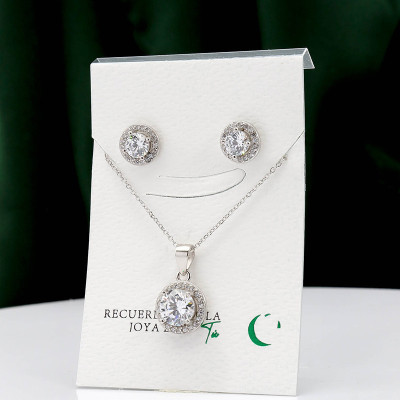 Set en plata ley 925 con baño en Rodio