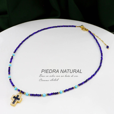 Collar de piedra natural Lapislazuli