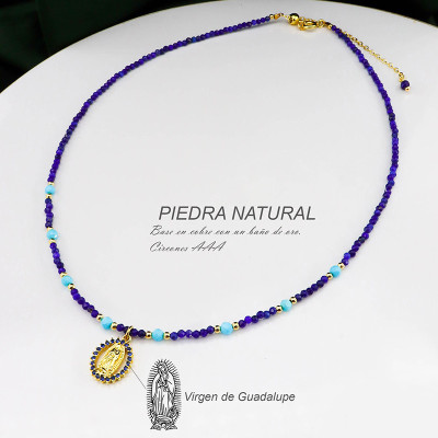 Collar de piedra natural Lapislazuli