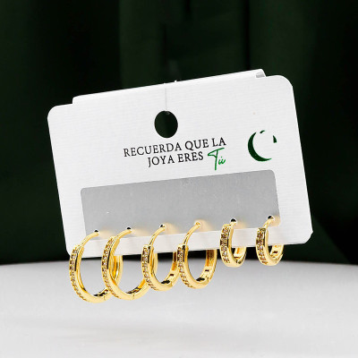 Set de Candongas x3 en Covergold Rodinado