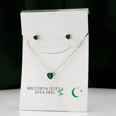 Set Aretes y Collar en Covergold Rodinado