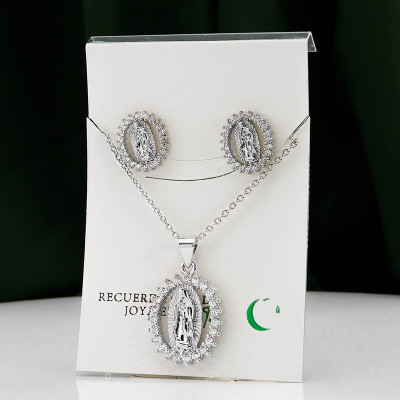 Set Aretes y Collar en Covergold Rodinado