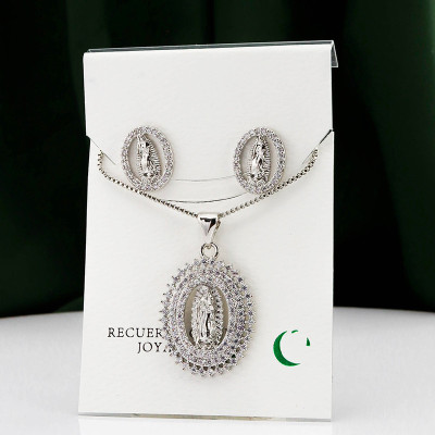 Set Aretes y Collar en Covergold Rodinado