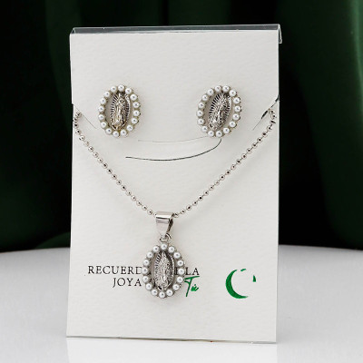 Set Aretes y Collar en Covergold Rodinado