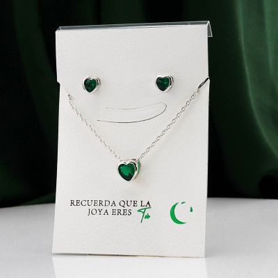 Set Aretes y Collar en Covergold Rodinado