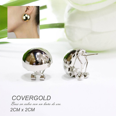 Aretes de gancho chunky en covergold