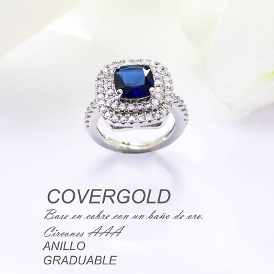 Anillo grande ajustable en covergold