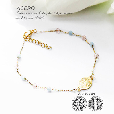 Pulsera de san Benito en acero