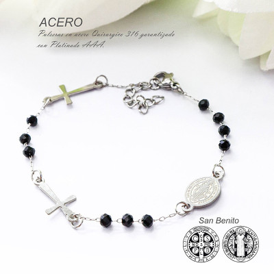 Pulsera de la virgen de Guadalupe en acero