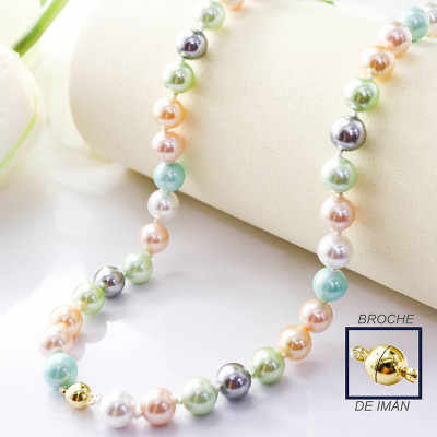 Collar de perla Shell multicolor