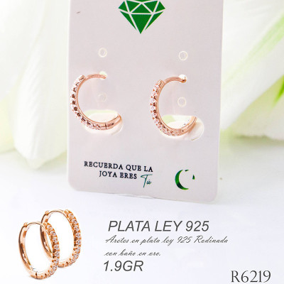 Candongas en plata ley 925 GR 1.9