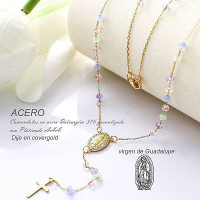 Camándula de la virgen en acero