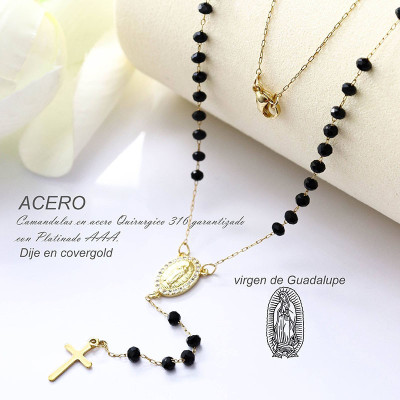 Camándula de la virgen en acero