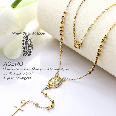 Camándula de la virgen en acero