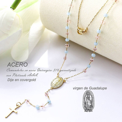 camándula de la virgen en acero