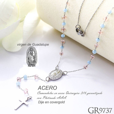 camándula de la virgen en acero