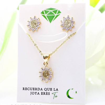 Set de la virgen de Guadalupe en covergold