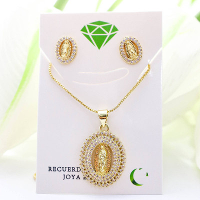 Set de la virgen de Guadalupe en covergold