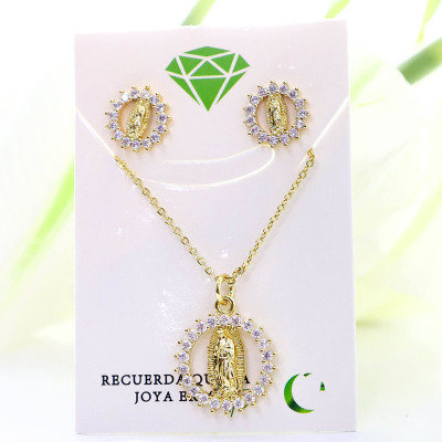 Set de la virgen de Guadalupe en covergold
