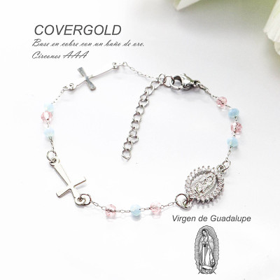 Pulsera de la virgen de Guadalupe en covergold