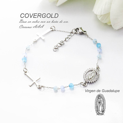 Pulsera de la virgen de Guadalupe en covergold