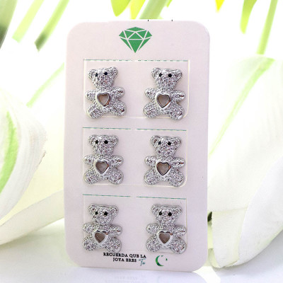 Aretes de oso paquete x 3 en covergold