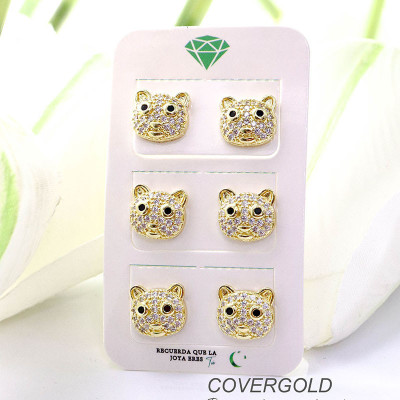 Aretes de oso paquete x 3 en covergold