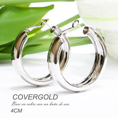 Aretes chunky en Rodio