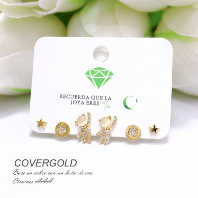 Aretes de oso paquete x 3 en covergold