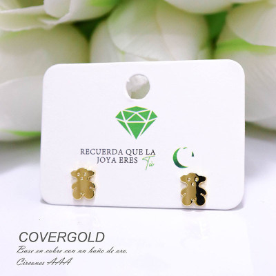 Aretes de oso en covergold