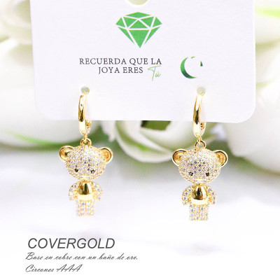 Aretes de oso en covergold