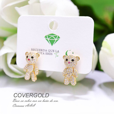 Aretes de oso en covergold